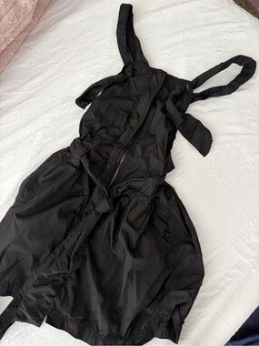 Free People Movement Black Nylon Zip-up Athletic Onesie